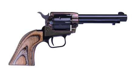 Heritage Mfg RR22CH4 Rough Rider 22 LR 6 Shot, 4.75" Black Oxide Steel Barrel, Simulated Case Hardened Zinc Alloy Frame, Black Oxide Cylinder, Camo Laminate Grip, Manual Safety, Exposed Hammer
