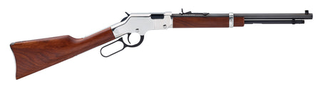Henry H004SY Golden Boy Silver Youth 22 Long/22 LR/22 Short 16 LR/21 Short, 17" Blued Octagon Barrel, Nickel-Plated Steel Receiver, American Walnut