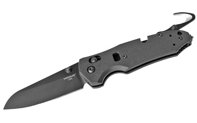 Hogue First Response Trauma Folding Knife, 3.4" N680 Black Cerakote Blade, G10 Frame 34779