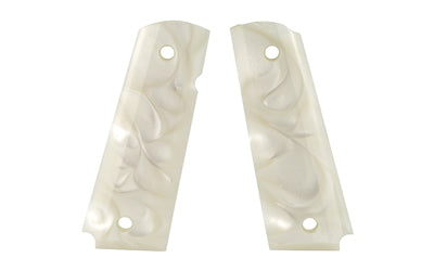 Hogue 1911 Government Polymer Ambi-Cut Grip Panels, Pearlized White Finish 45318