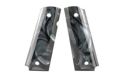 Hogue 1911 Government Model Polymer Grip, Black Pearlized Finish, Ambidextrous Cut 45418