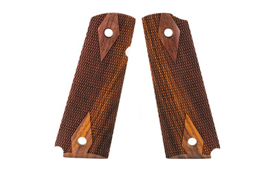 Hogue 1911 Government Fancy Hardwood Grip, Cocobolo Wood, Checkered, Ambi-Cut 45821