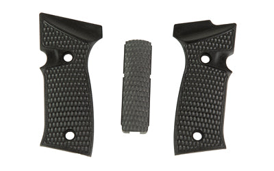 Hogue Black Piranha G10 Grip Panels, Fits Sig Sauer P320 AXG Full Size 48129