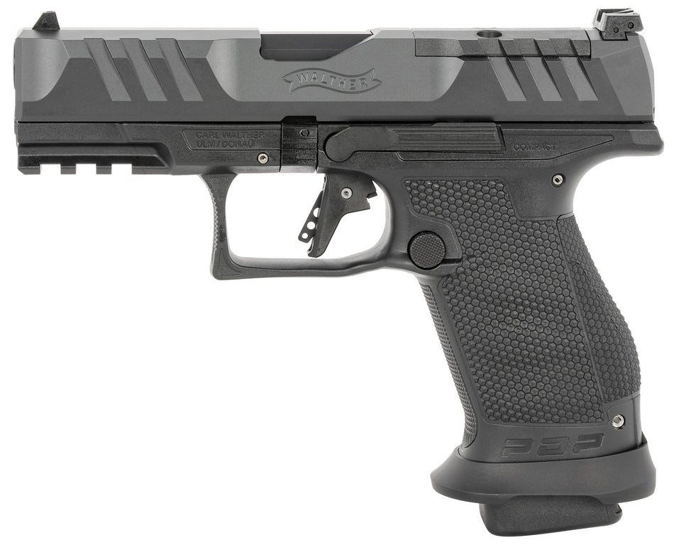 Walther Arms 2884976 PDP Pro-E 9mm 18rd 4" Black Steel Slide 18 RDS MAGS