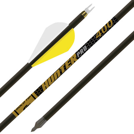 Gold Tip Hunter Pro 340 Carbon Arrow 2" Raptor Vanes 6-Pack