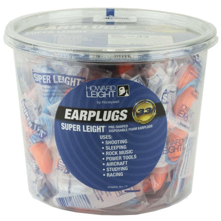 Howard Leight Super Leight Disposable Foam Ear Plugs 33dB Corded 50 Pairs