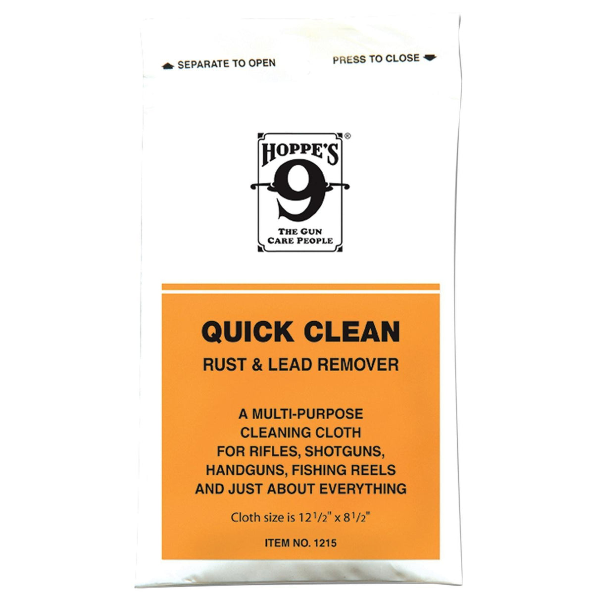 Hoppe's Rust & Lead Remover Quick Clean Wipe Cloth