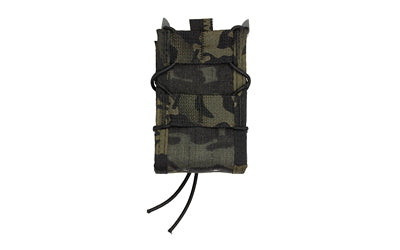 HSGI Single Rifle TACO Mag Pouch, Fits 5.56mm/.308/7.62x39mm, MOLLE, Hybrid Kydex/Nylon, Multicam Black