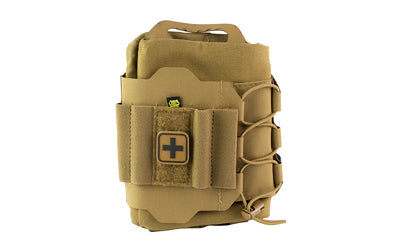 HSGI ReFlex IFAK Nylon Carrier System, Ambidextrous Access, MOLLE and Belt Mount, Coyote Brown