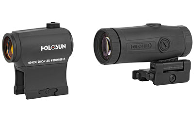Holosun HS403C + HM3X Combo, Red Dot with 3X Magnifier, Quick Release Mount, IP67 Waterproof