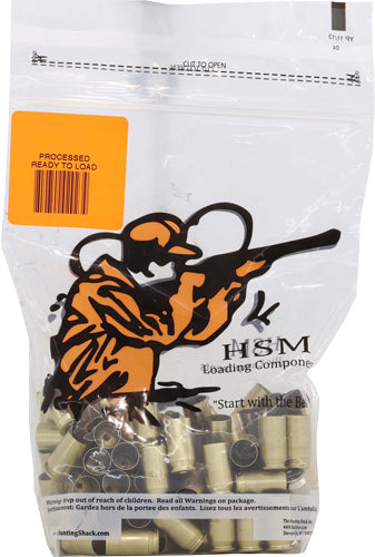 HSM 9mm Once Fired Unprimed Brass Cases 100-Pack