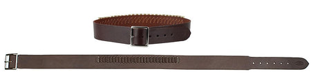 Hunter Handgun Cartridge Belt .45 Caliber Leather Large Antique Brown 40"-45"