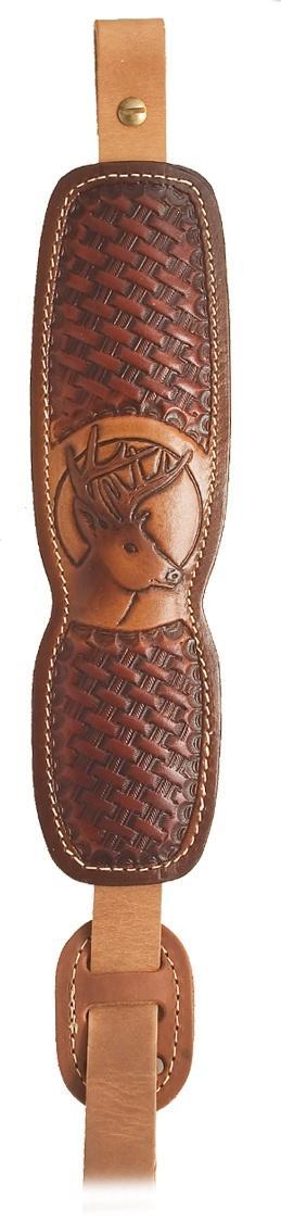 Hunter ProHunter Deer Head Graphic Padded Leather Rifle Sling