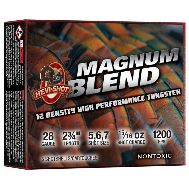 HEVI-Shot MAGNUM BLEND Shotgun Ammo 28 Gauge 2.75 in 15/16 oz #5 / 6 / 7