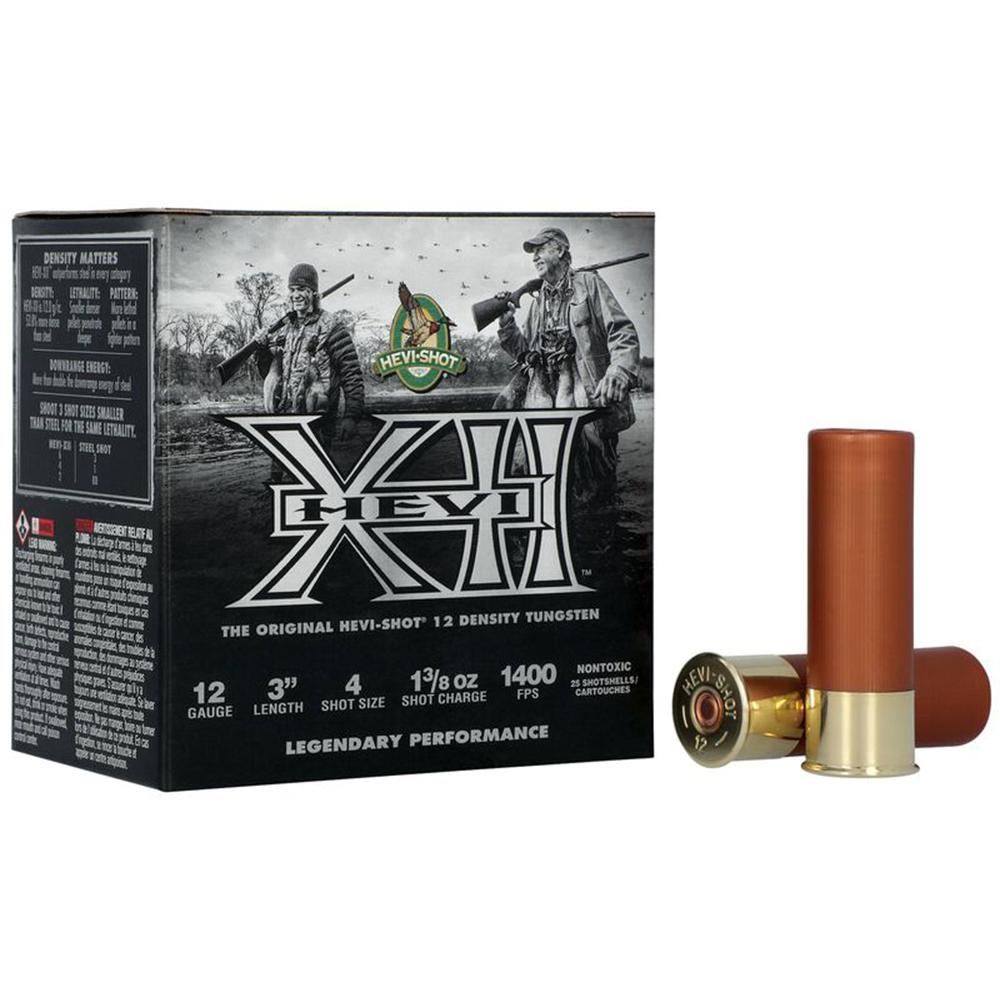 HEVI-Shot HEVI-XII Shotgun Ammo 12 Gauge 3 in 1-3/8 oz #4