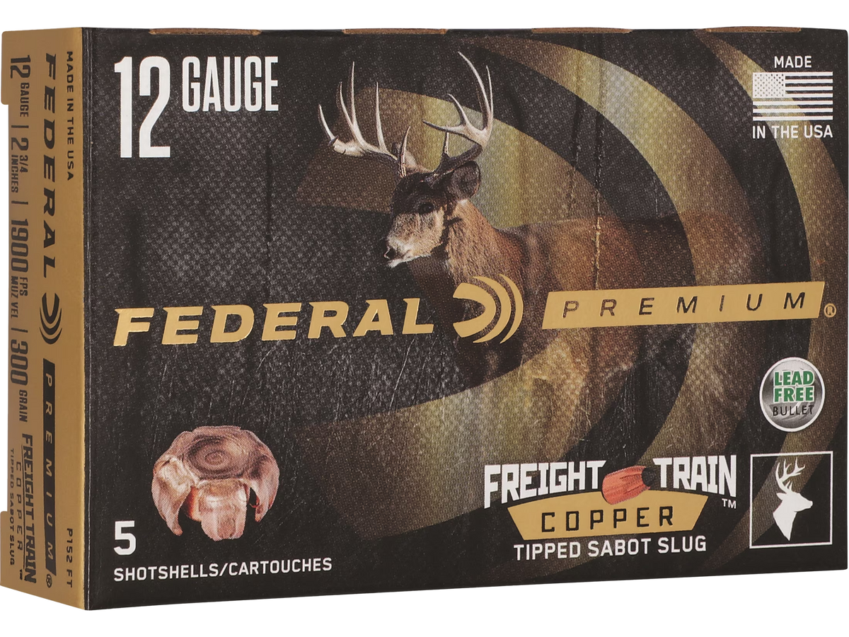 Federal Freight Train Sabot Slug Shotgun Ammo 12 Gauge 2.75 in 11/16 oz Slug 1900 FPS
