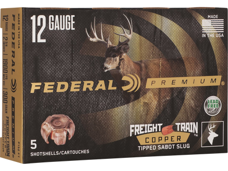 Federal Freight Train Sabot Slug Shotgun Ammo 12 Gauge 2.75 in 11/16 oz Slug 1900 FPS