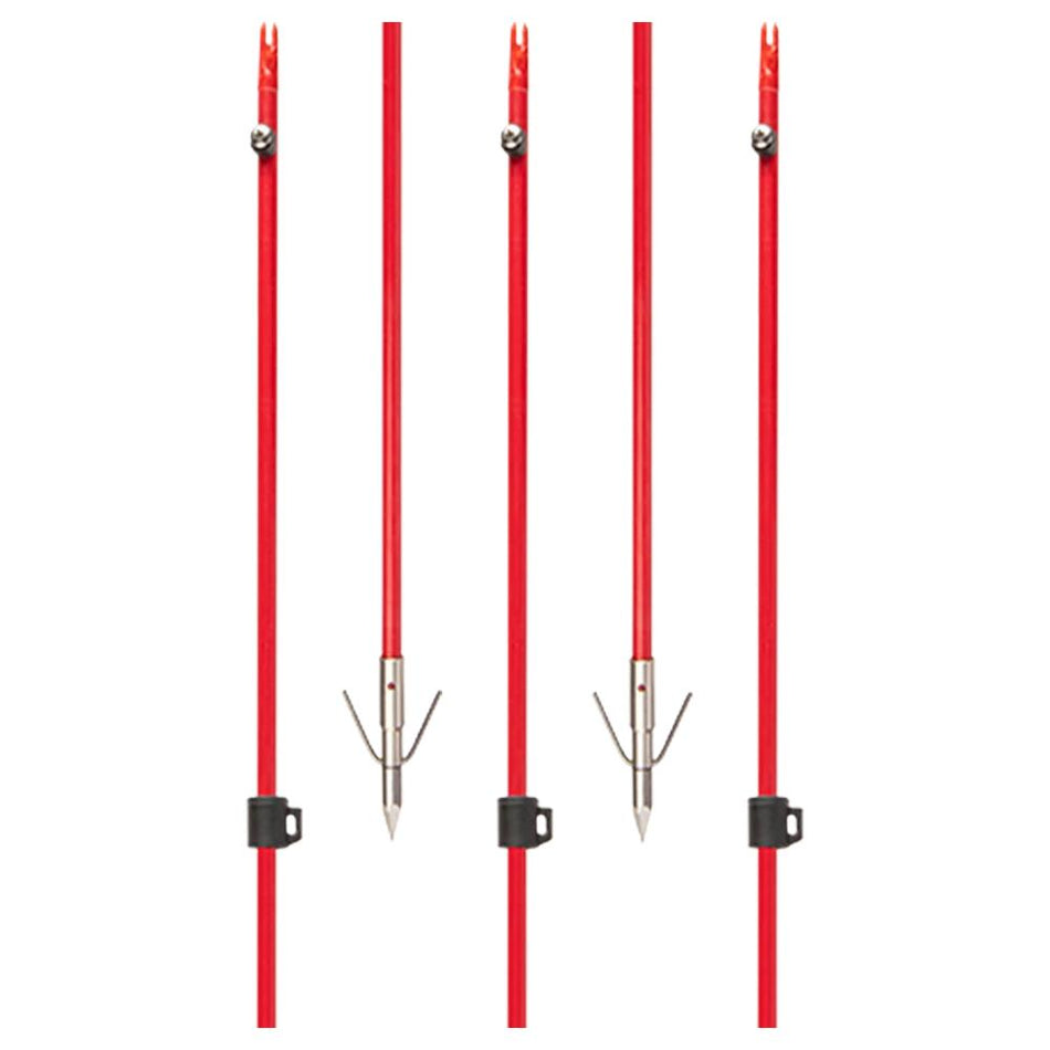 Cajun Bowfishing Durable Fiberglass Arrow with Piranha Long Barb XT Tip
