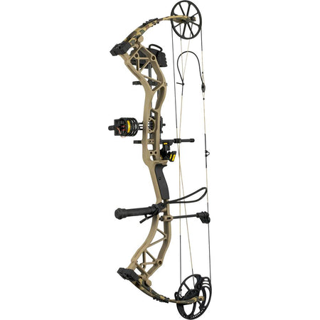 Bear Archery ADAPT RTH Compound Hunting Bow 70 lb Right Hand Throwback Tan with Trophy Ridge Accessories