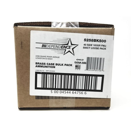 Independence  .40 S&W 180 grain Full Metal Jacket ammunition