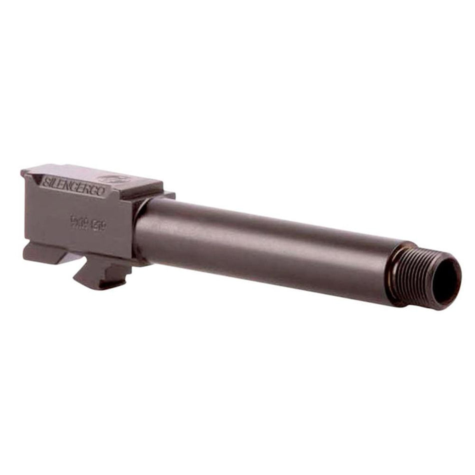 SilencerCo Glock 43 Threaded Barrel 9mm Luger 3.7" 1/2x28 Black (Piston Not Included)