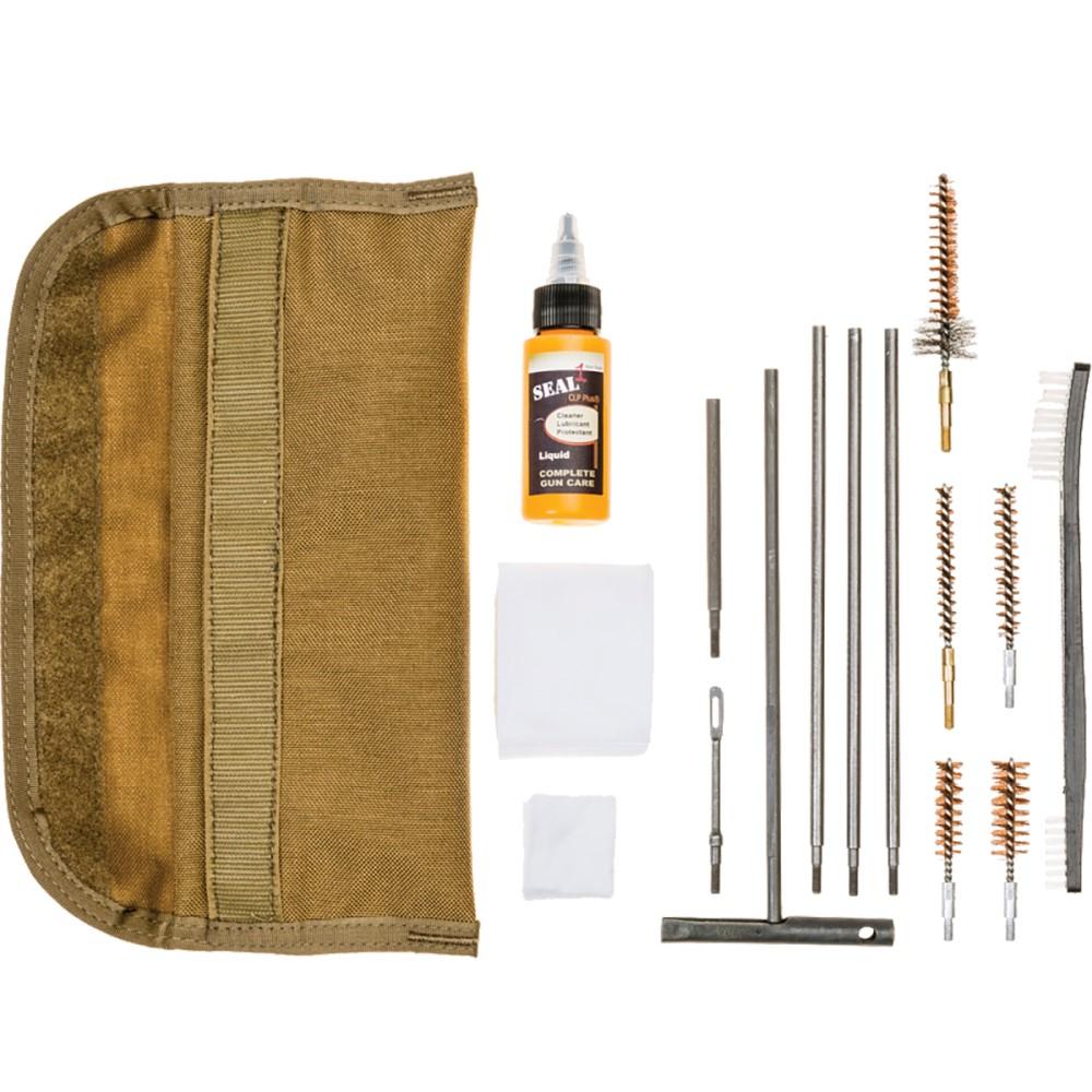 TacShield Universal 13-Piece GI Field Cleaning Kit with CLP Seal Coyote Brown