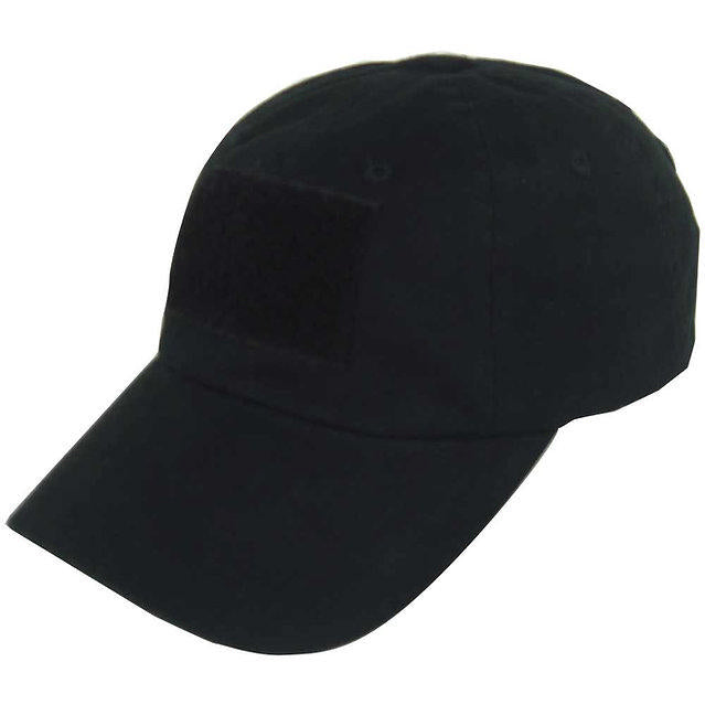 TacShield Six-Panel Contractor Cap with Patch Loop Black