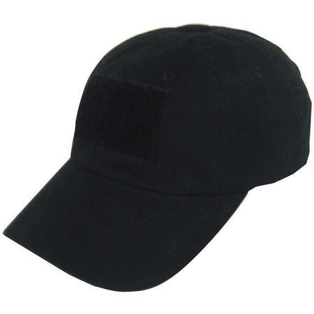 TacShield Six-Panel Contractor Cap with Patch Loop Black