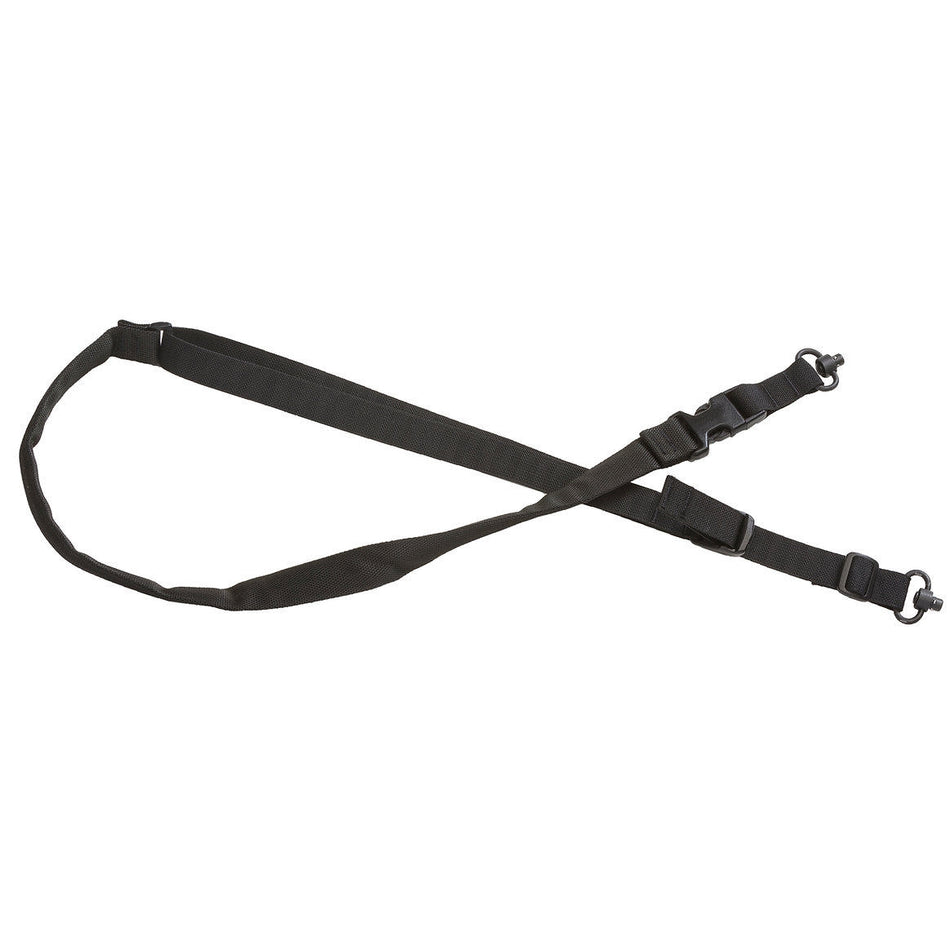 TacShield Tactical Padded 2-Point Sling with Quick Adjust and QD Push Button Swivel Black