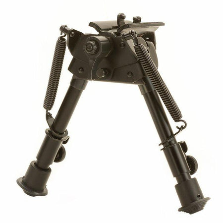 TacShield Pivoting Heavy Duty Bipod 6"-9" Swivel Stud Mount Matte Black