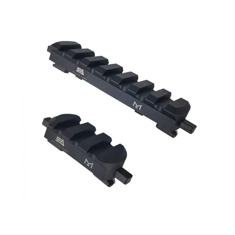 Sylvan Arms 2 Piece Quick Detach Picatinny Rail Combination Mount Black