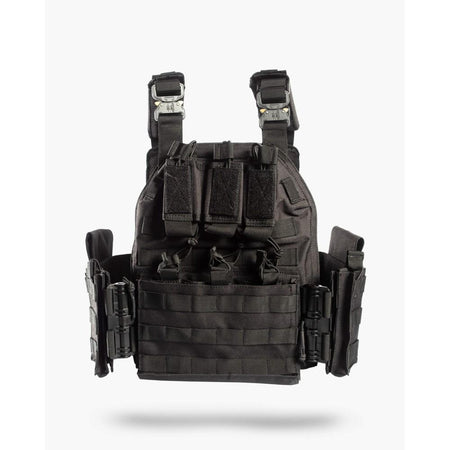 Guard Dog Sheppard Tactical Plate Carrier Vest Black Adjustable Fit