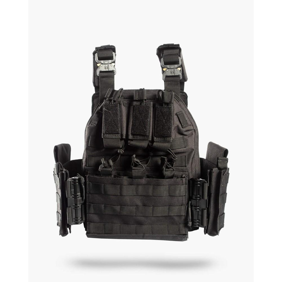 Guard Dog Sheppard Tactical Plate Carrier Vest Black Adjustable Fit