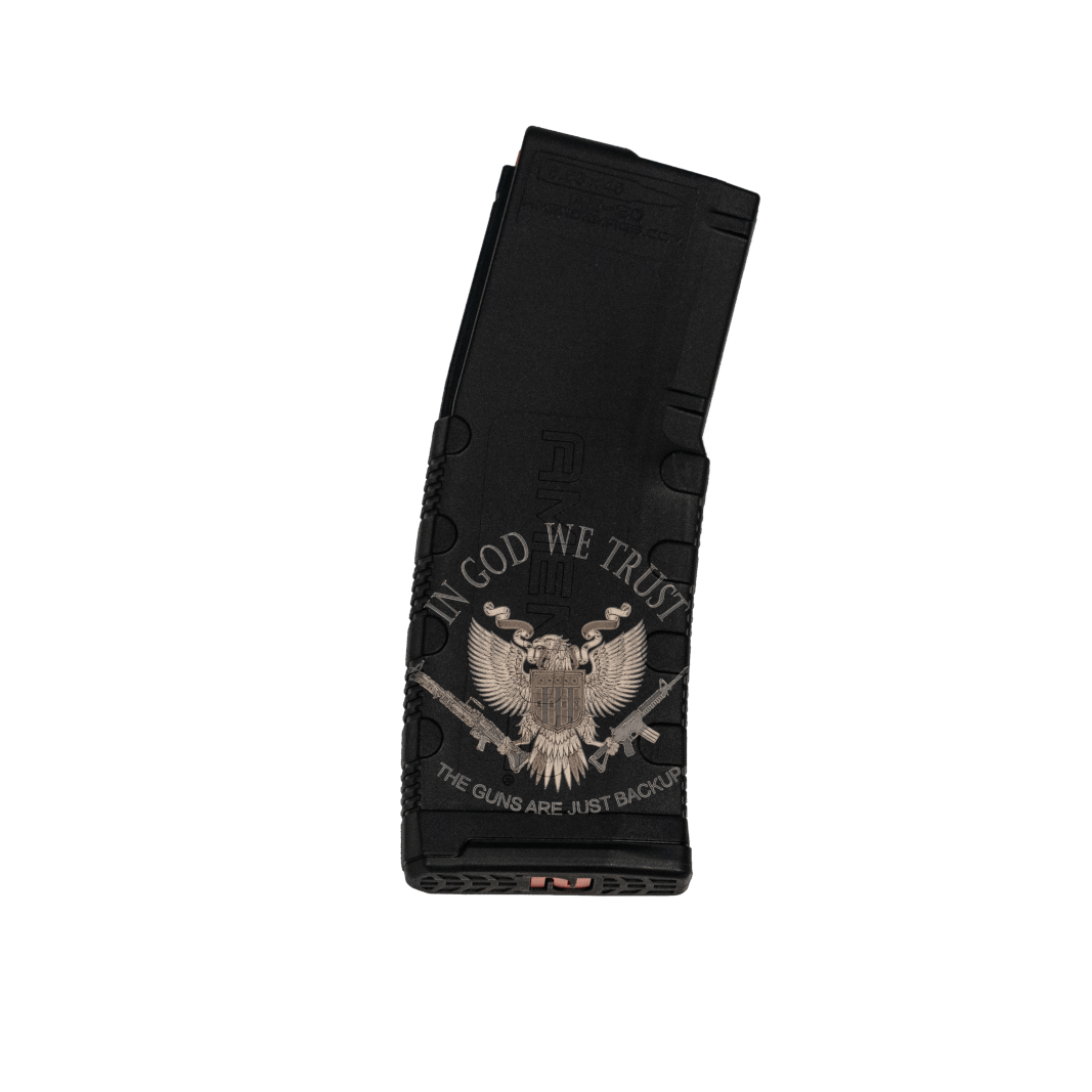 Black Rain Ordnance God's Gun Laser-Engraved 5.56x45 30-Round Polymer AR Mag