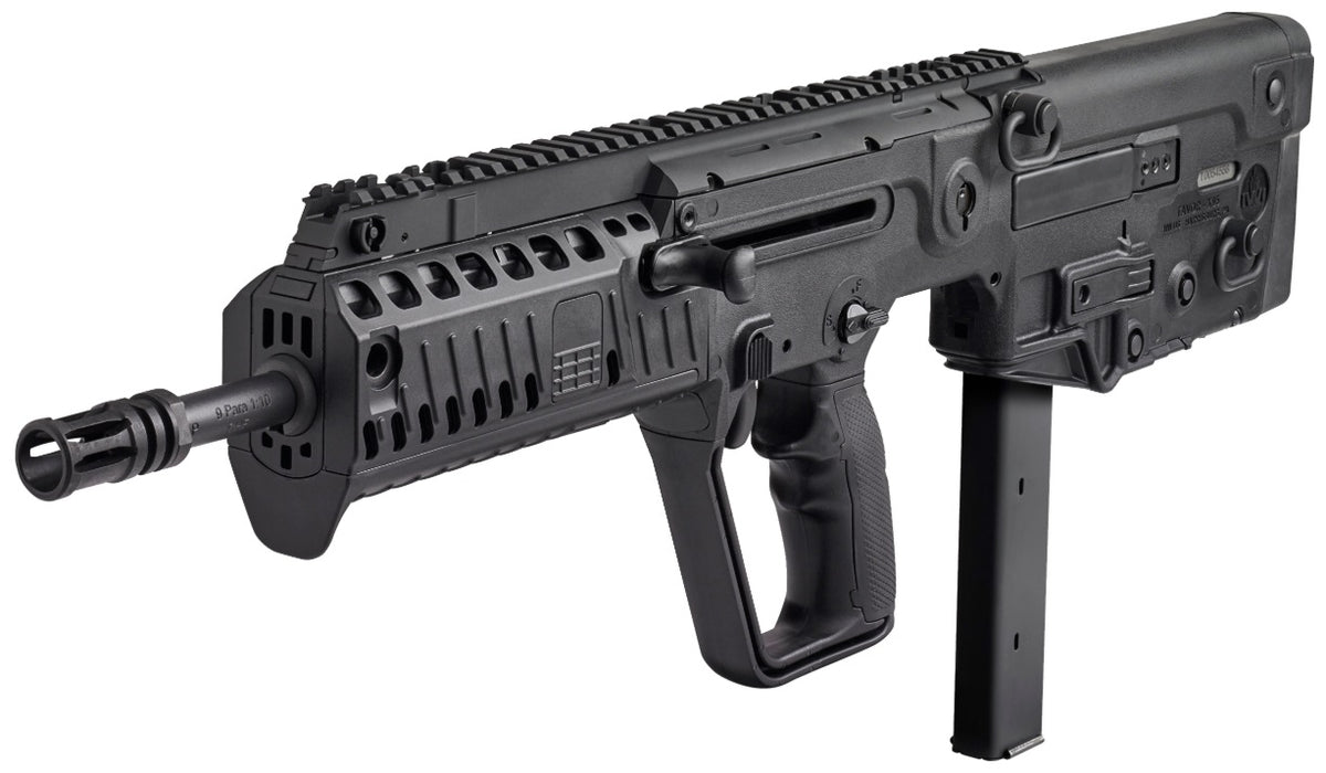 TAVOR X95 9MM BLK 17" 32+1 FLATTOP/BULL PUP/BUIS W/TRITM