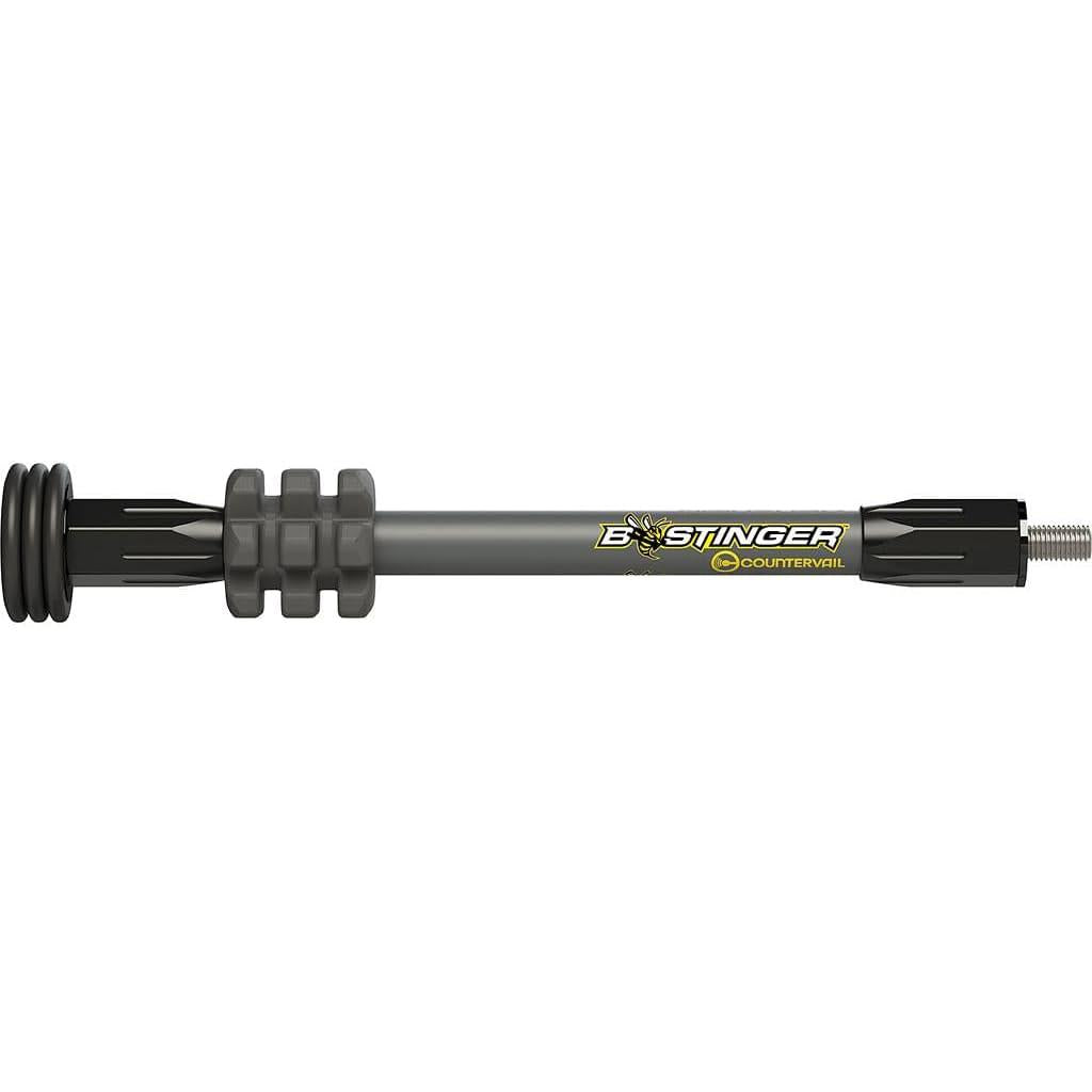 Bee Stinger 6-Inch MicroHex Hunting Stabilizer Grey with End Weights