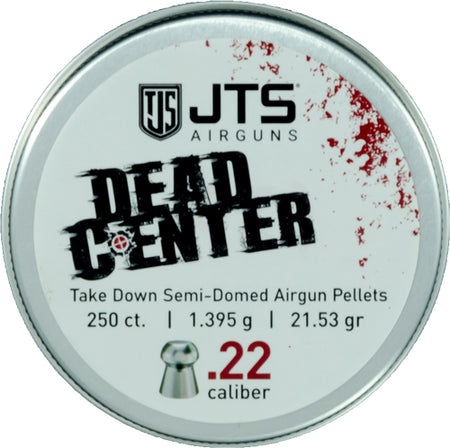 JTS Dead Center .22 Cal Semi-Domed Pellets 21.53 GR 250ct