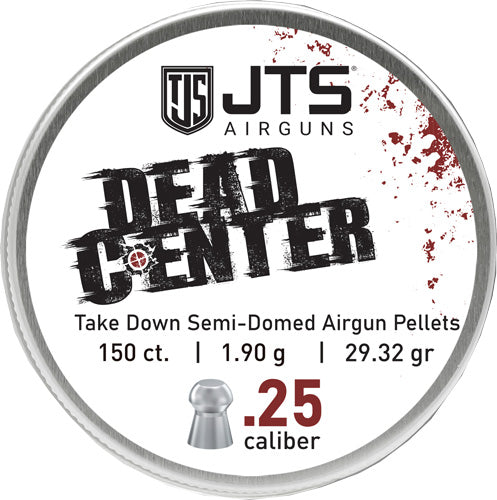 JTS Dead Center .25 Cal Semi-Domed Pellets 29.32 GR 150ct