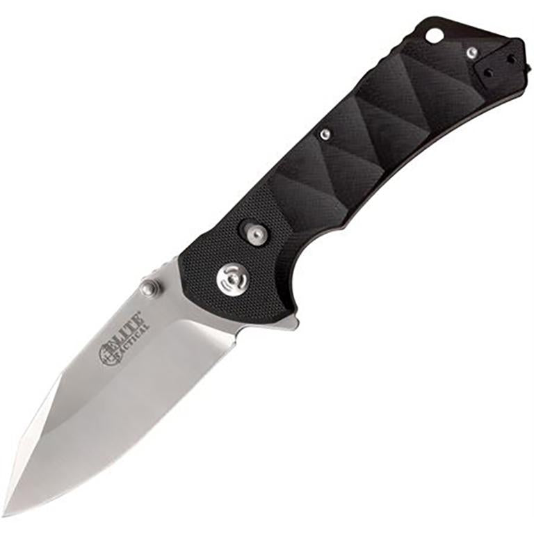 Master Cutlery Elite Tactical Parallax Folding Knife Black 3.5" Blade