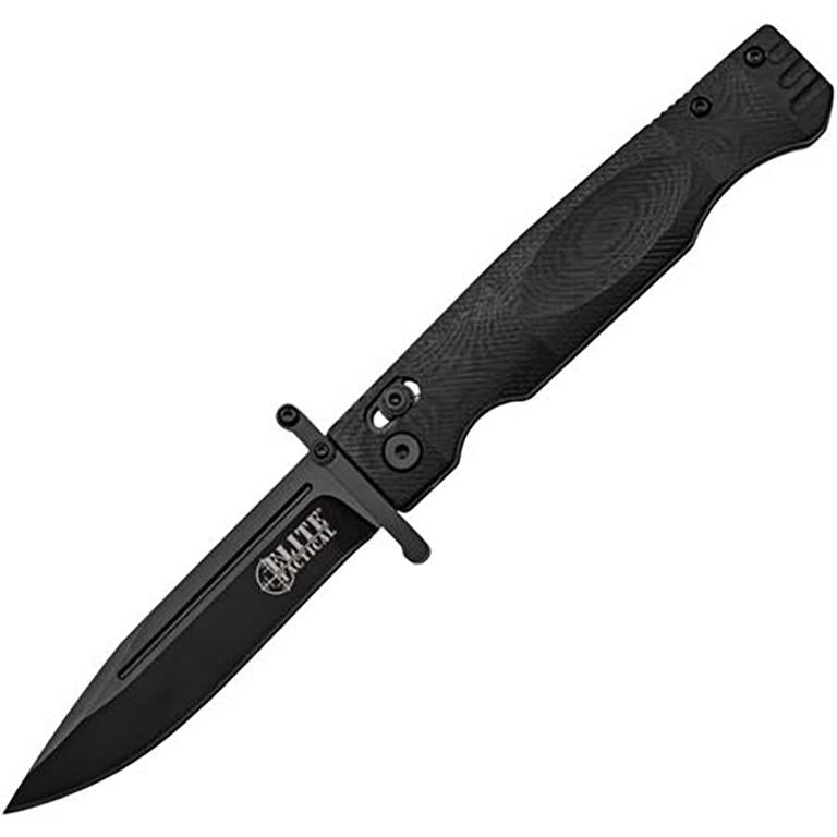 Master Cutlery Elite Tactical Guardsman Drop Point Folder 3.75" Black Blade