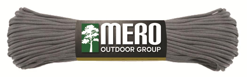 Mero Type II 550 Paracord 100 ft Gray Charcoal Survival Cord