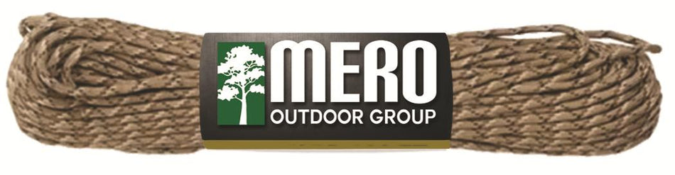 Mero 100 Foot 550 lb Desert Camo 550 Type II Paracord - Made in USA