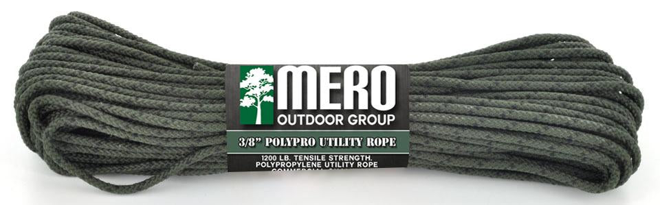 Mero 3/8" x 50ft Camo Polypro Rope with 1200 lb Tensile Strength