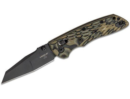 Hogue Deka Folding Knife 3.25" Wharncliffe ABLE Lock Black Cerakote G-Mascus Green G10