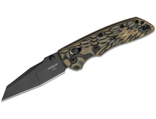 Hogue Deka Folding Knife 3.25" Wharncliffe ABLE Lock Black Cerakote G-Mascus Green G10