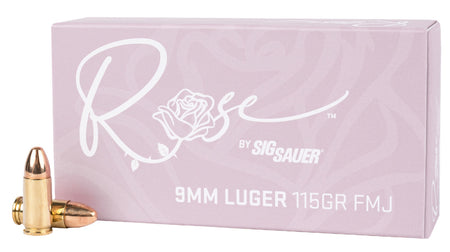 Sig Sauer 9mm Luger/Parabellum E9MMB1ROSE50 Rose Full Metal Jacket FMJ 115 Grain