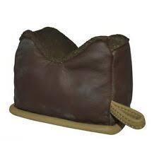 Benchmaster All Leather Small Shooting Bench Bag Filled - Top Grain Bison
