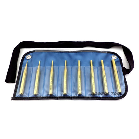 Grace USA Brass Punch Set 8 Pieces Roll Spring Gunsmith Quality
