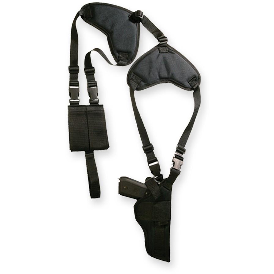 Bulldog Deluxe Black Ambi Shoulder Holster for Medium Frame Revolvers 3"-4"