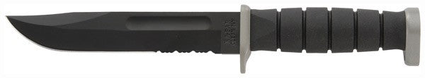 KA-BAR D2 Extreme 7" Serrated Fighting/Utility Fixed Blade Knife with Plastic Sheath
